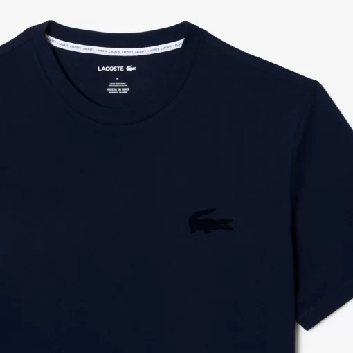 Lacoste Unterwäsche & Loungewear>Lounge-T-Shirt Aus Baumwolljersey Navy Blau 166