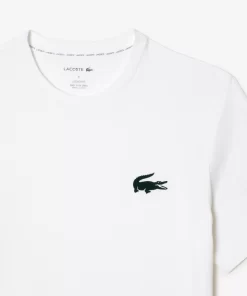 Lacoste Unterwäsche & Loungewear>Lounge-T-Shirt Aus Baumwolljersey Weis / Grun 7Wj