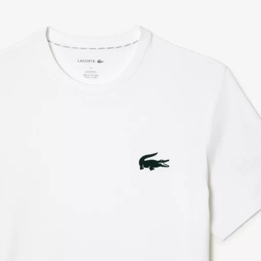 Lacoste Unterwäsche & Loungewear>Lounge-T-Shirt Aus Baumwolljersey Weis / Grun 7Wj