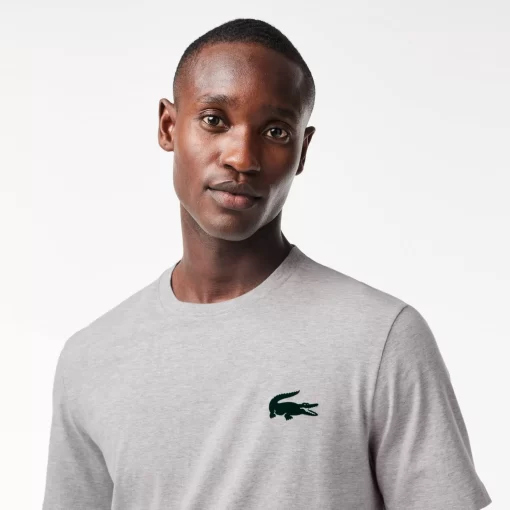 Lacoste Unterwäsche & Loungewear>Lounge-T-Shirt Aus Baumwolljersey Heidekraut Grau / Grun Y9K