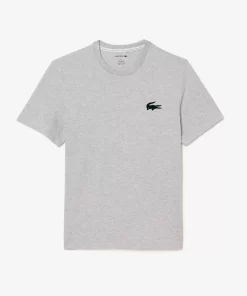 Lacoste Unterwäsche & Loungewear>Lounge-T-Shirt Aus Baumwolljersey Heidekraut Grau / Grun Y9K