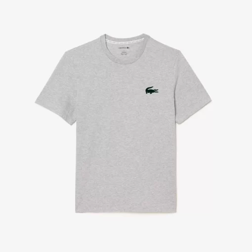 Lacoste Unterwäsche & Loungewear>Lounge-T-Shirt Aus Baumwolljersey Heidekraut Grau / Grun Y9K