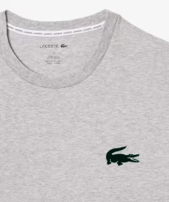 Lacoste Unterwäsche & Loungewear>Lounge-T-Shirt Aus Baumwolljersey Heidekraut Grau / Grun Y9K