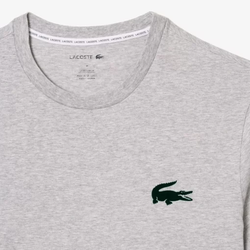 Lacoste Unterwäsche & Loungewear>Lounge-T-Shirt Aus Baumwolljersey Heidekraut Grau / Grun Y9K