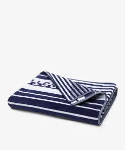 Lacoste Heimtextilien>L-Streifen Strandtuch Navy B02