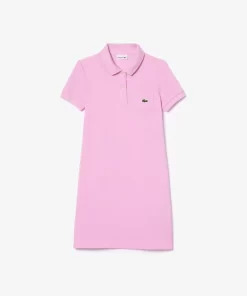 Lacoste Mädchenkleidung>Madchen Kleid Im Polo-Style Aus Baumwolle Rosa Ixv