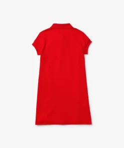 Lacoste Mädchenkleidung>Madchen Kleid Im Polo-Style Aus Baumwolle Rot S5H