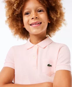 Lacoste Mädchenkleidung>Madchen Kleid Im Polo-Style Aus Baumwolle Hellrosa T03