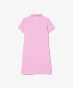 Lacoste Mädchenkleidung>Madchen Kleid Im Polo-Style Aus Baumwolle Rosa Ixv