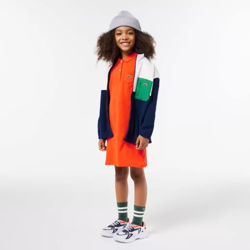 Lacoste Mädchenkleidung>Madchen Kleid Im Polo-Style Aus Baumwolle Orange Sji