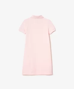 Lacoste Mädchenkleidung>Madchen Kleid Im Polo-Style Aus Baumwolle Hellrosa T03