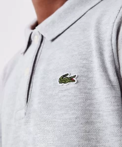 Lacoste Mädchenkleidung>Madchen Pique-Kleid Mit Polokragen Heidekraut Grau Cca