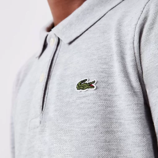 Lacoste Mädchenkleidung>Madchen Pique-Kleid Mit Polokragen Heidekraut Grau Cca