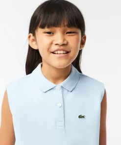 Lacoste Mädchenkleidung>Madchen Poloshirt Aus Baumwoll-Pique Hellblau T01