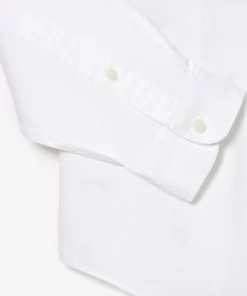 Lacoste Hemden>Men'S Buttoned Collar Oxford Cotton Shirt Weis 001