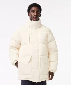 Lacoste Jacken & Mäntel>Midi-Daunen-Jacke Mit Abnehmbarer Kapuze Creme Xfj