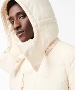 Lacoste Jacken & Mäntel>Midi-Daunen-Jacke Mit Abnehmbarer Kapuze Creme Xfj