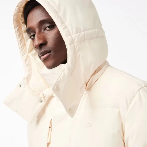 Lacoste Jacken & Mäntel>Midi-Daunen-Jacke Mit Abnehmbarer Kapuze Creme Xfj