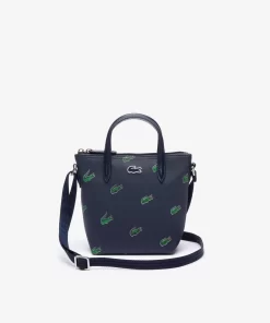 Lacoste Taschen>Mini-Umhange-Tote Bag Mit Croc Print Peacoat 021