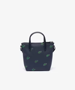 Lacoste Taschen>Mini-Umhange-Tote Bag Mit Croc Print Peacoat 021