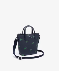 Lacoste Taschen>Mini-Umhange-Tote Bag Mit Croc Print Peacoat 021