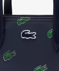 Lacoste Taschen>Mini-Umhange-Tote Bag Mit Croc Print Peacoat 021