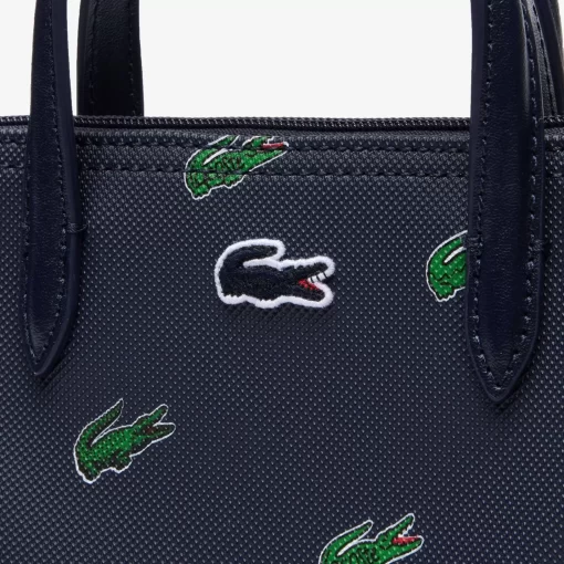 Lacoste Taschen>Mini-Umhange-Tote Bag Mit Croc Print Peacoat 021