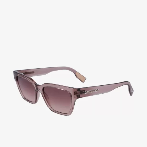 Lacoste Sonnenbrillen>Modifizierte Active Sonnenbrille Mit Eckigem Rahmen Matte Silver 035