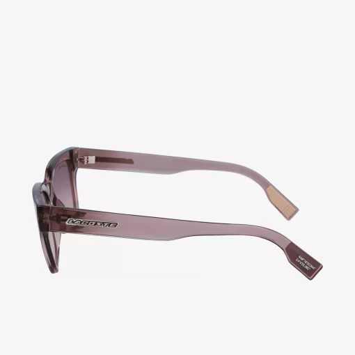 Lacoste Sonnenbrillen>Modifizierte Active Sonnenbrille Mit Eckigem Rahmen Matte Silver 035