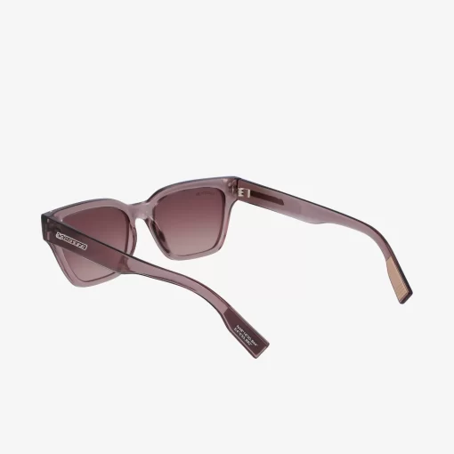 Lacoste Sonnenbrillen>Modifizierte Active Sonnenbrille Mit Eckigem Rahmen Matte Silver 035