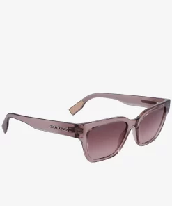 Lacoste Sonnenbrillen>Modifizierte Active Sonnenbrille Mit Eckigem Rahmen Matte Silver 035