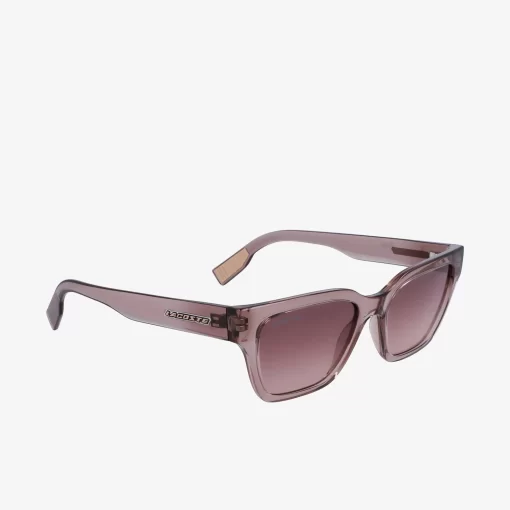 Lacoste Sonnenbrillen>Modifizierte Active Sonnenbrille Mit Eckigem Rahmen Matte Silver 035