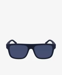 Lacoste Sonnenbrillen>Modifizierte L.12.12 Pebax Sonnenbrille Mit Eckigem Rahmen Matte Blue 401