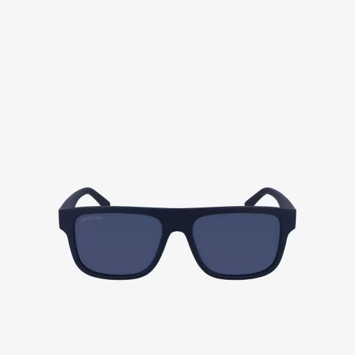 Lacoste Sonnenbrillen>Modifizierte L.12.12 Pebax Sonnenbrille Mit Eckigem Rahmen Matte Blue 401