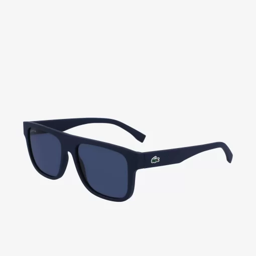 Lacoste Sonnenbrillen>Modifizierte L.12.12 Pebax Sonnenbrille Mit Eckigem Rahmen Matte Blue 401