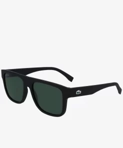 Lacoste Sonnenbrillen>Modifizierte L.12.12 Pebax Sonnenbrille Mit Eckigem Rahmen Matte Black 002