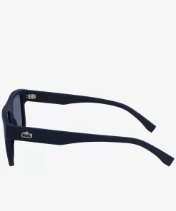 Lacoste Sonnenbrillen>Modifizierte L.12.12 Pebax Sonnenbrille Mit Eckigem Rahmen Matte Blue 401