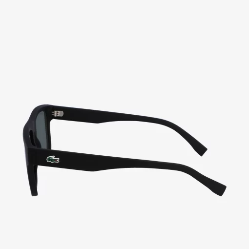 Lacoste Sonnenbrillen>Modifizierte L.12.12 Pebax Sonnenbrille Mit Eckigem Rahmen Matte Black 002