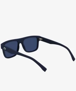 Lacoste Sonnenbrillen>Modifizierte L.12.12 Pebax Sonnenbrille Mit Eckigem Rahmen Matte Blue 401