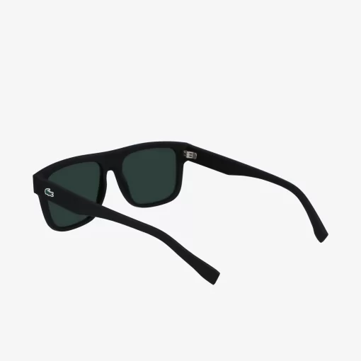 Lacoste Sonnenbrillen>Modifizierte L.12.12 Pebax Sonnenbrille Mit Eckigem Rahmen Matte Black 002