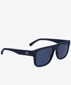 Lacoste Sonnenbrillen>Modifizierte L.12.12 Pebax Sonnenbrille Mit Eckigem Rahmen Matte Blue 401