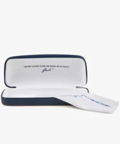 Lacoste Sonnenbrillen>Modifizierte L.12.12 Pebax Sonnenbrille Mit Eckigem Rahmen Matte Blue 401