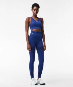 Lacoste Fitnessstudio & Training>Nahtlose Absorbierende Sport-Leggings Navy Blau F9F