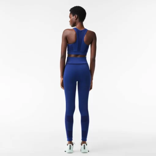 Lacoste Fitnessstudio & Training>Nahtlose Absorbierende Sport-Leggings Navy Blau F9F