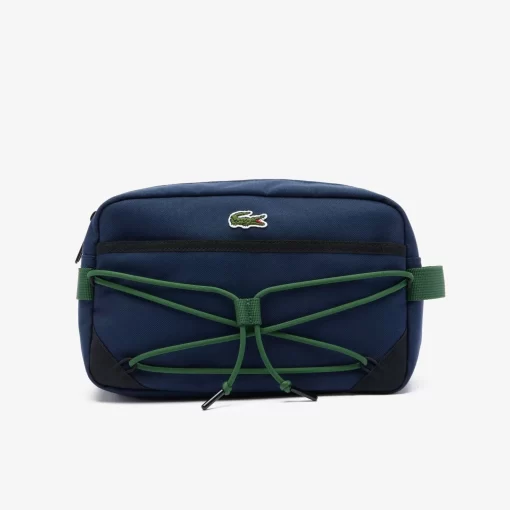 Lacoste Taschen>Neocroc Banana-Tasche Mit Riemen Marine 166 Noir Vert 132 M74