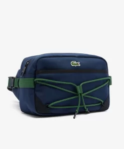 Lacoste Taschen>Neocroc Banana-Tasche Mit Riemen Marine 166 Noir Vert 132 M74