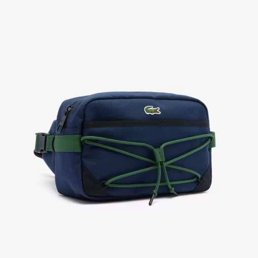 Lacoste Taschen>Neocroc Banana-Tasche Mit Riemen Marine 166 Noir Vert 132 M74