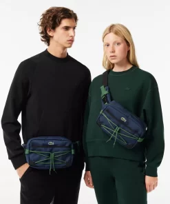 Lacoste Taschen>Neocroc Banana-Tasche Mit Riemen Marine 166 Noir Vert 132 M74