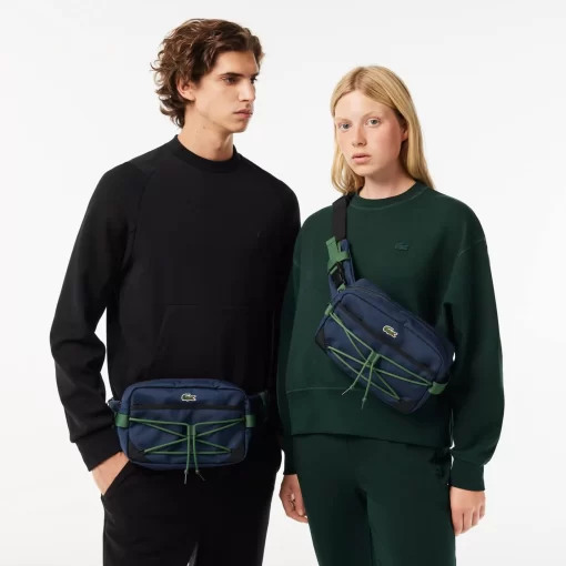 Lacoste Taschen>Neocroc Banana-Tasche Mit Riemen Marine 166 Noir Vert 132 M74