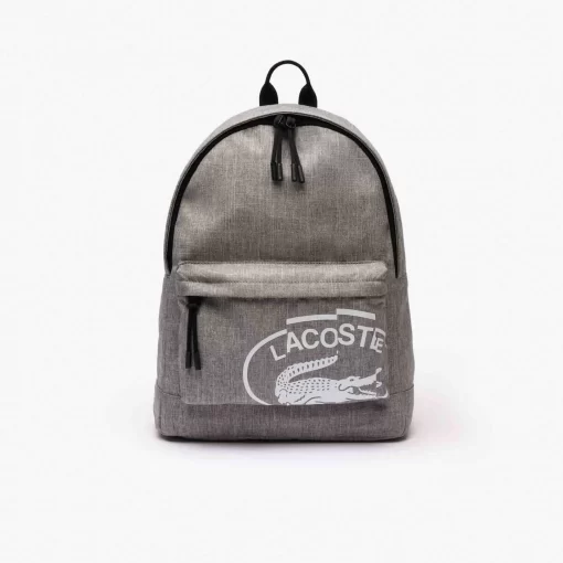 Lacoste Rucksäcke>Neocroc Rucksack Mit -Aufdruck Gris Chine Farine M76